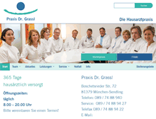 Tablet Screenshot of praxis-grassl.de